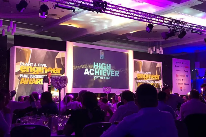 The stage at the Plant & Civil Engineer Awards